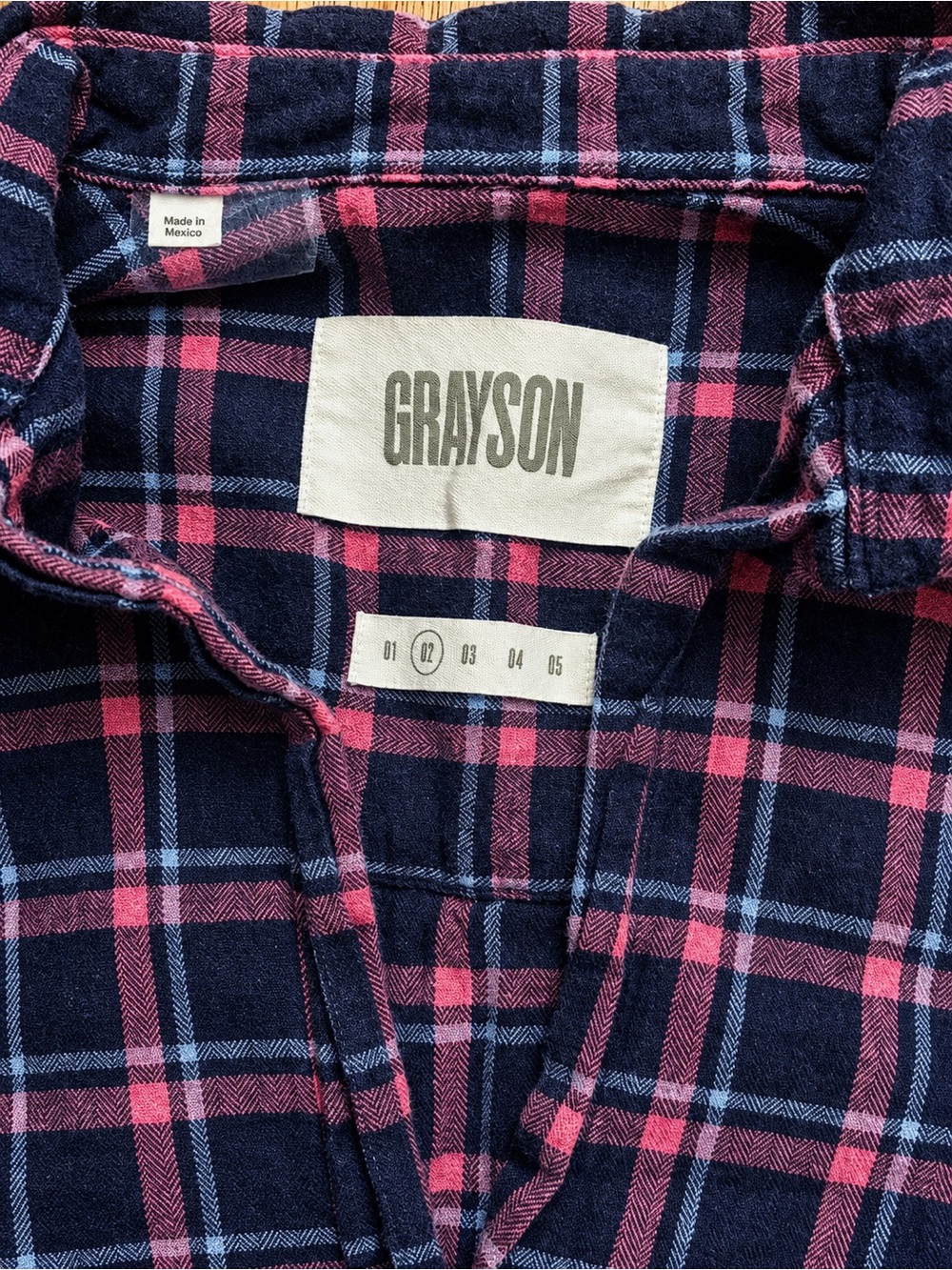 Anthropologie Grayson The Hero Plaid Flannel Shirt Size 2 Small 100% Cotton